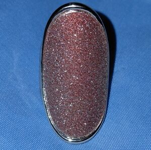 Meijers Gold and Pink Glitter Ring Size 7